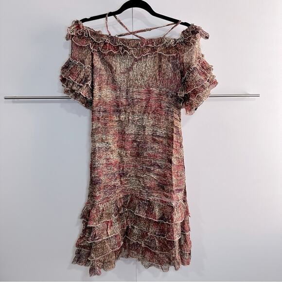 Raga Size S Romantic Gold Tan Mini Dress Cocktail Wedding Resort Rocco New - Picture 2 of 12